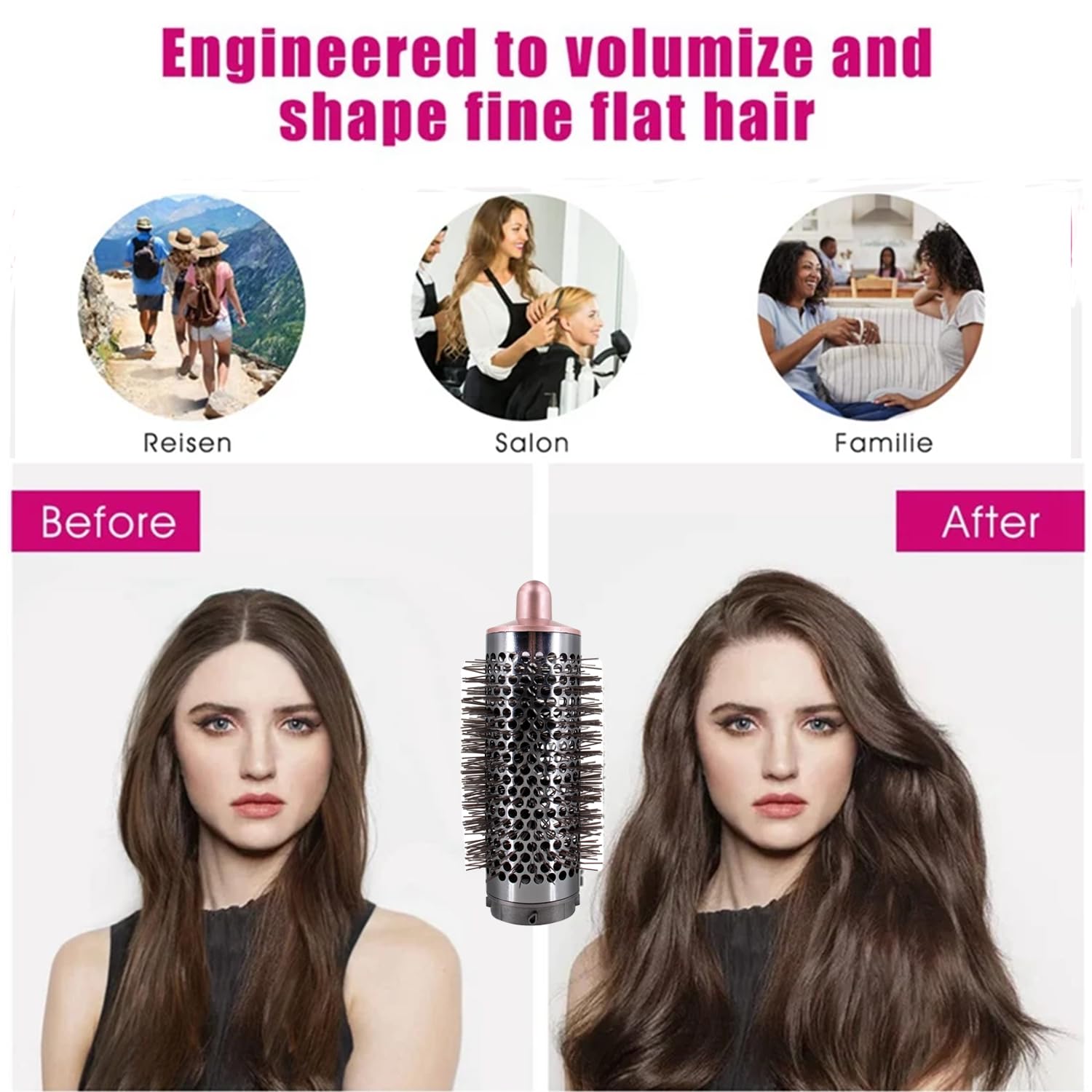 Amazon.com: Round Volume Brush for Dyson for Airwrap Styler HS01